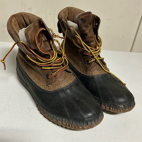 🖤Sorel Mens Cheyanne II Lace Duck Boot Size 9 Chipmunk/Black - Picture 1 of 13